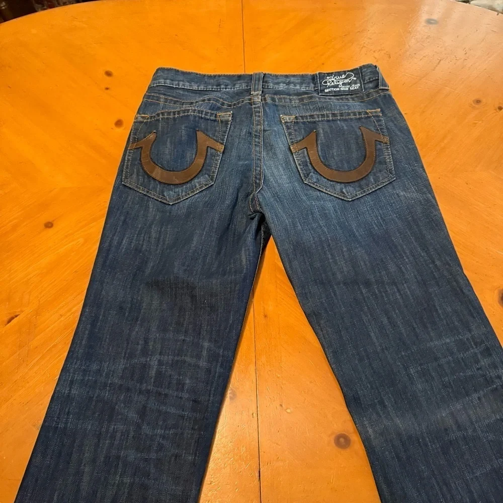 True Religion Section Row Seat Bootcut Jeans 36x34 Vintage Y2K USA Made Unique